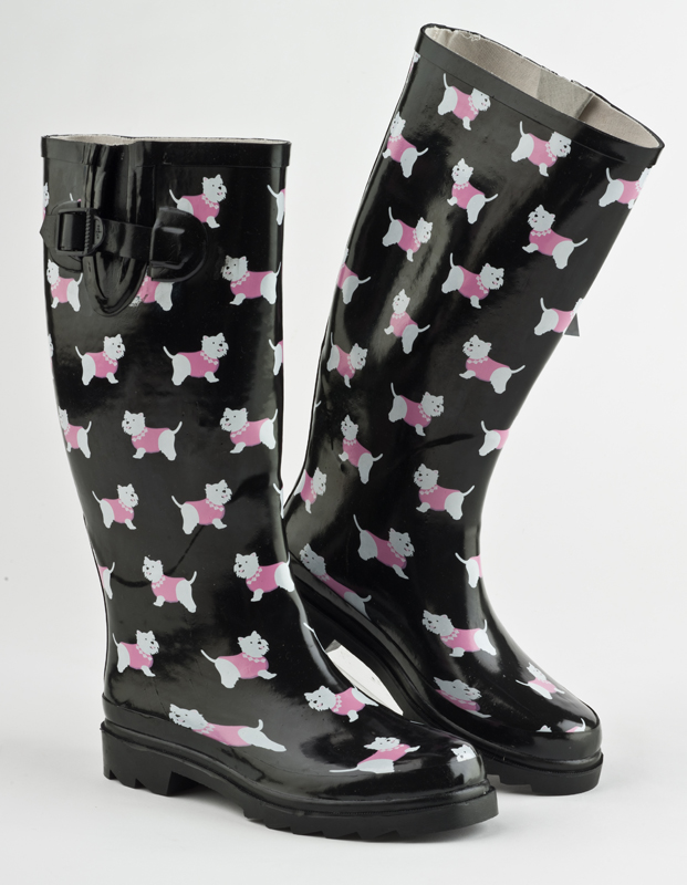 Ladies Wellington Boots Wellies Dog Design Size 6.5 eBay
